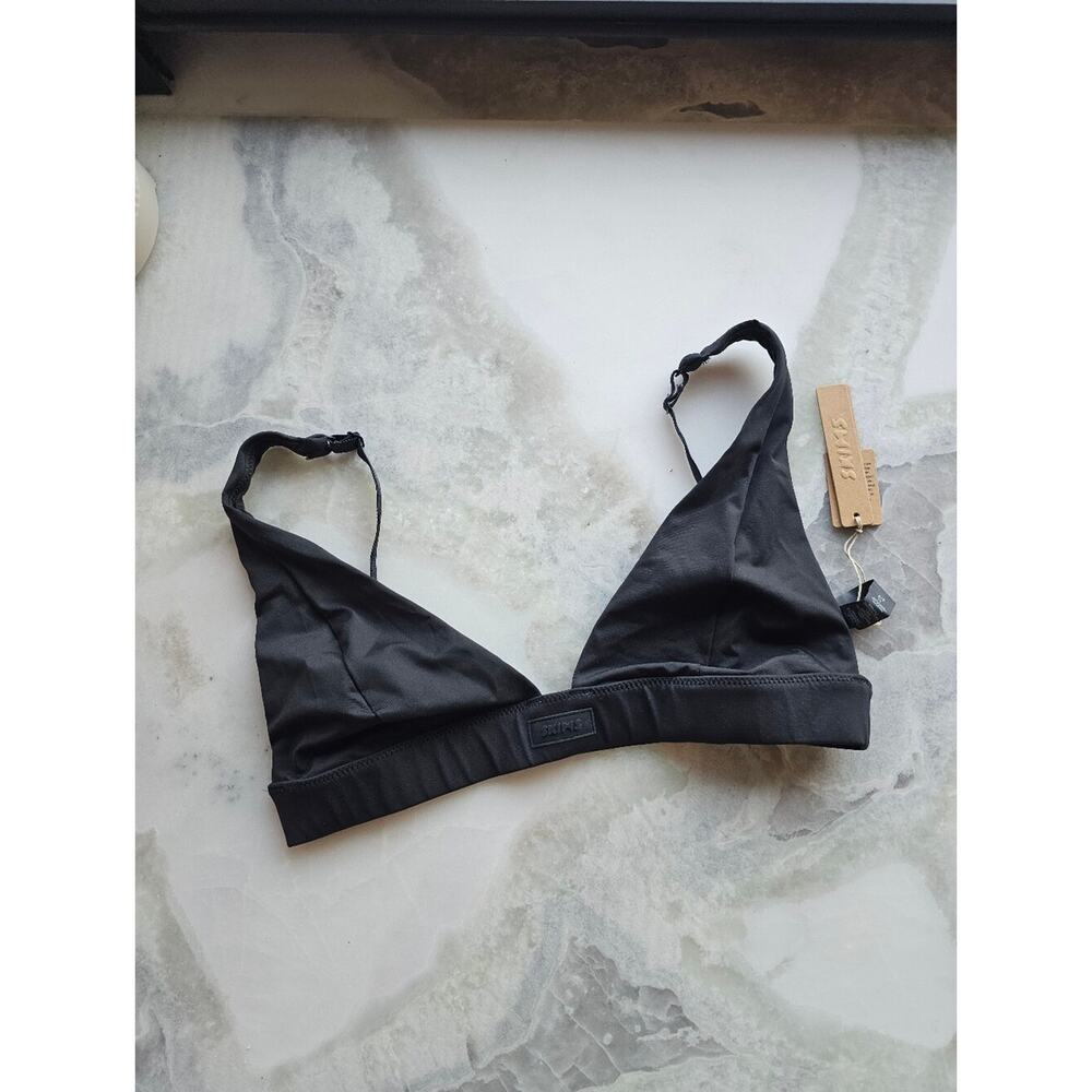 NWT SKIMS Recycled Swim Black Bikini Set Sz Lg - Picture 6 of 16
